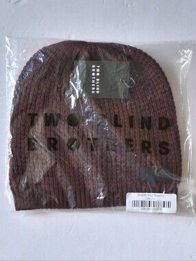 Two Blind Brothers Knit Beanie Burgundy New